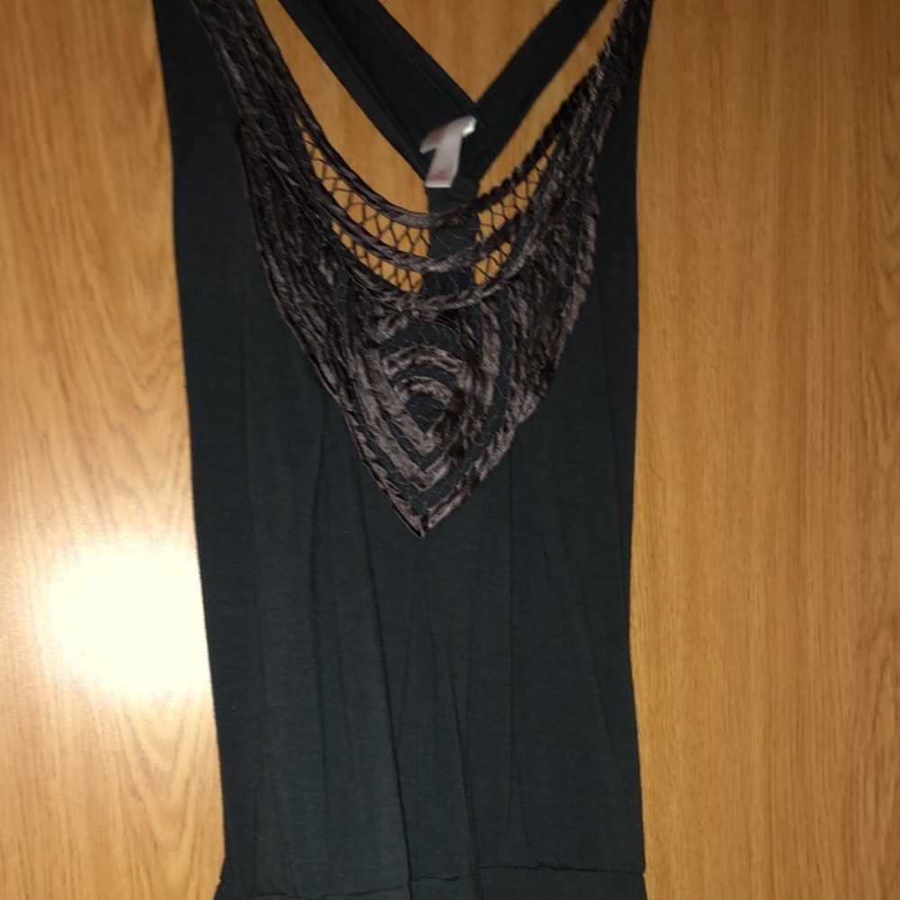 Xhilaration Racerback Pewter Gray Romper